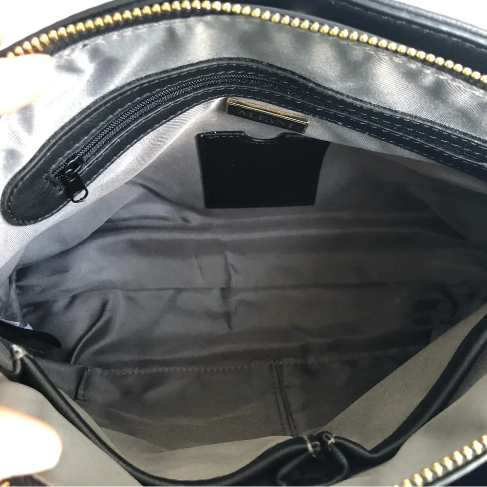Alfani Moira Dome Satchel, Black, NWT